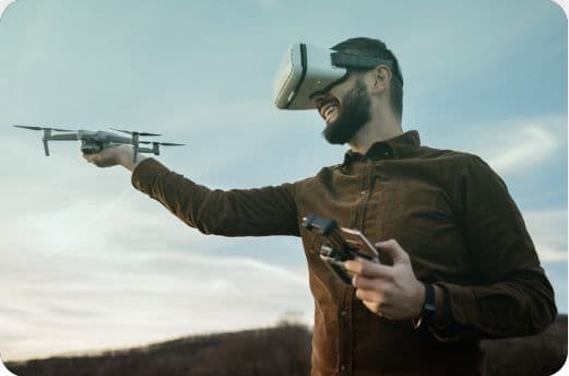 drone pulverizando fertilizante